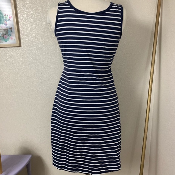 Love Hanna Striped Tank Dress Sz Medium Blue Casual Basic - Picture 3 of 9